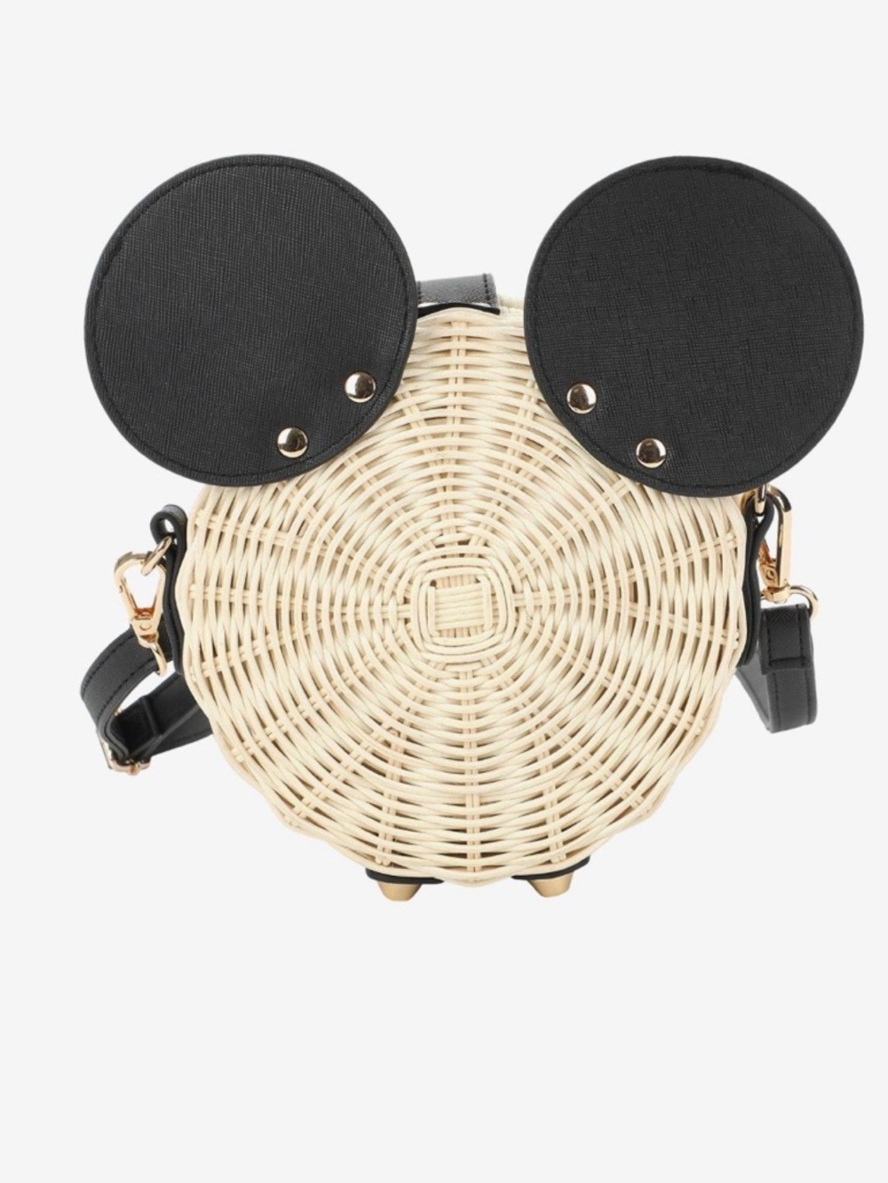 Bioworld Disney Mickey Mouse Wicker Crossbody Bag
